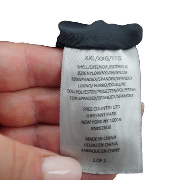 Free Country Womens Strappy Two-Piece Set High-Neck Tank Top & Shorts Black & Wh - Picture 9 of 15